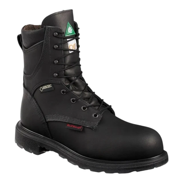 RED WING 2416 GoreTex Work Boots Mens 11.5D Black Leather Steel Toe ...