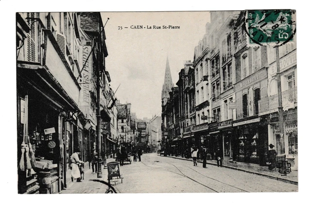 Caen - CPA 14 / CAEN double vues monument et hotel 1947 A VOIR