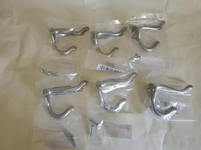 IVES Coat & Hat Hook, Hook 1019 Model 571A392 Aluminum 6 pcs