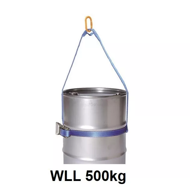 Web Sling Drum Lifter WLL 500kg, 44 Gallon Drum Sling, Drum Lifter, 210ltr Drum