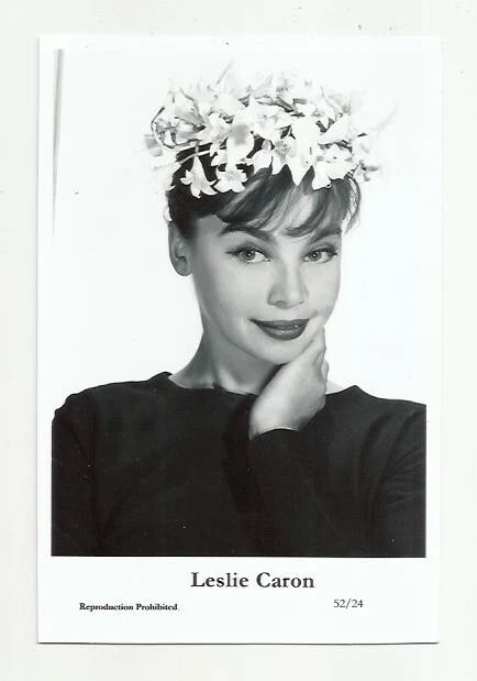 (Bx2) Leslie Caron Photo Card (52/24) Filmstar  Pin Up Movie Beauty Glamor Girls