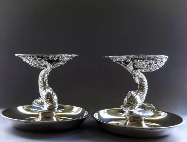 A pair of large sterling silver Caviar dishes by Royal Irish Silver, Dublin 1972