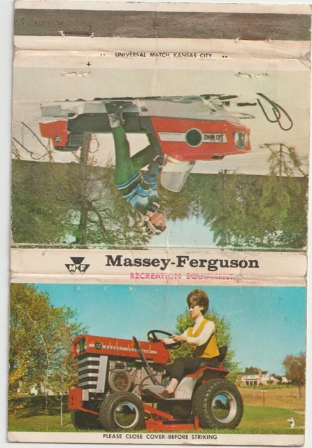 FOWLER FARM CENTER Fowler, IN. Vintage 40 Stick MASSEY FERGUSON Matchbook Cover