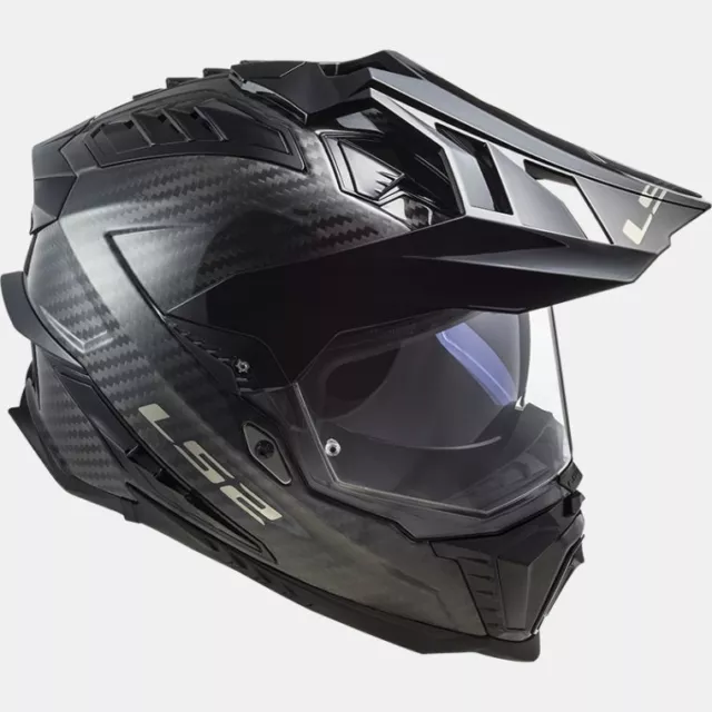 LS2 MX701 Carbon Helm Explorer C Solid Schwarz Dualsport Enduro GS MX Dual 2