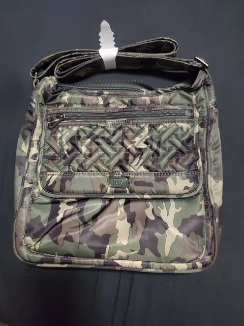Lug Hopscotch Crossbody Bag RFID Protected - Camo Green