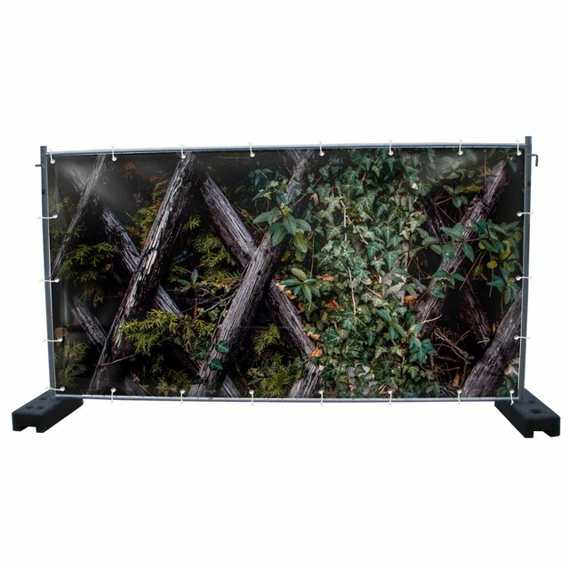 340 x 173 cm | Efeu Bauzaunbanner, Garten, Sichtschutz (1842)