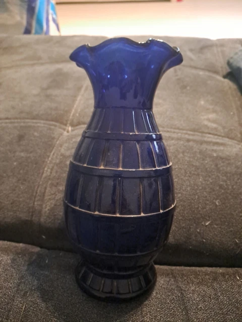 Vase Ancien Verre Verrerie Bleu Cobalt Legras Pantin 19ème Art Nouveau Deco