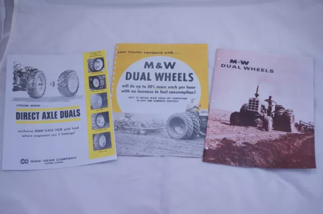M&W Gear Co. Direct Axle Dual Hubs (3)  Brochures for Big Brand Tractors