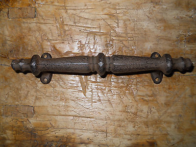 2 HUGE Cast Iron Antique Style RUSTIC Barn Handle Gate Pull Shed Door Handles