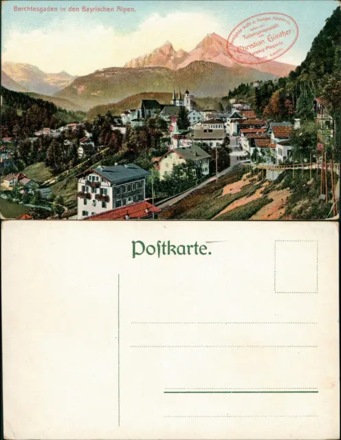 Ansichtskarte Berchtesgaden Umland-Ansicht mit den Bayrischen Alpen 1910