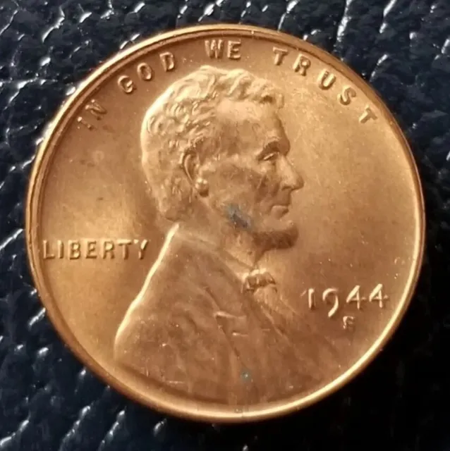 1944-S Lincoln Wheat Penny Cent - Choice BU (red) - Better Date! #218P