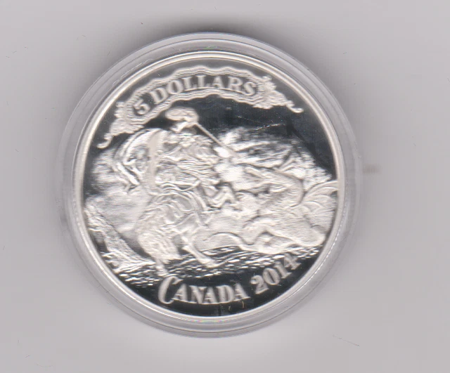 2014 Canada $5 Fine Silver - Banknote - St. George Slaying Dragon