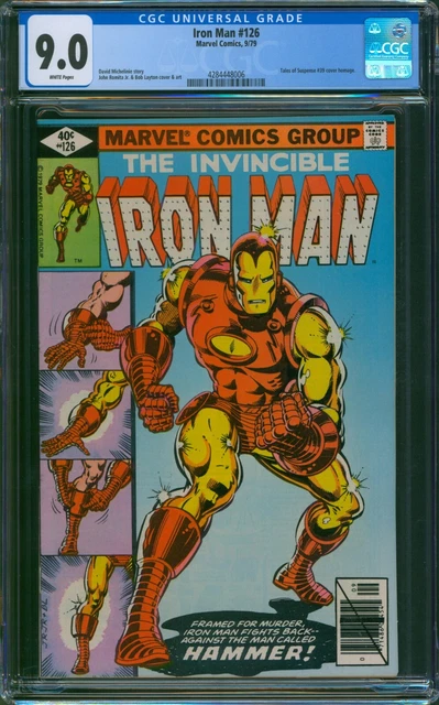 Invincible Iron Man #126 CGC 9.0 VF/NM Wp Marvel 1979 Tales of Suspense Homage