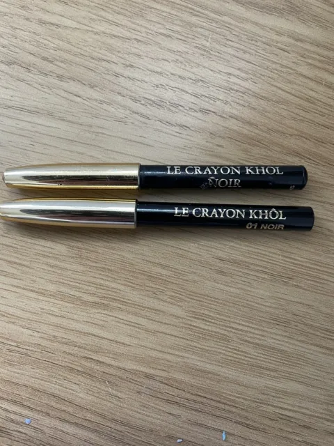 Lancôme Le Crayon Khol Pencil Eye Liner Black Noir X 2