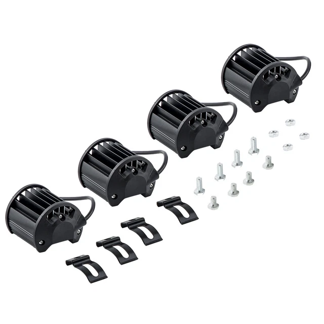 4inch Led Light Bar W/ Mounting Brackets 200 Watts Led Lamp 6000K White