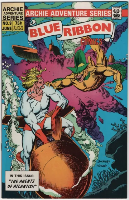 Blue Ribbon Comics Comic Book #9 Archie 1984 Agents of Atlantis VERY FINE UNREAD
