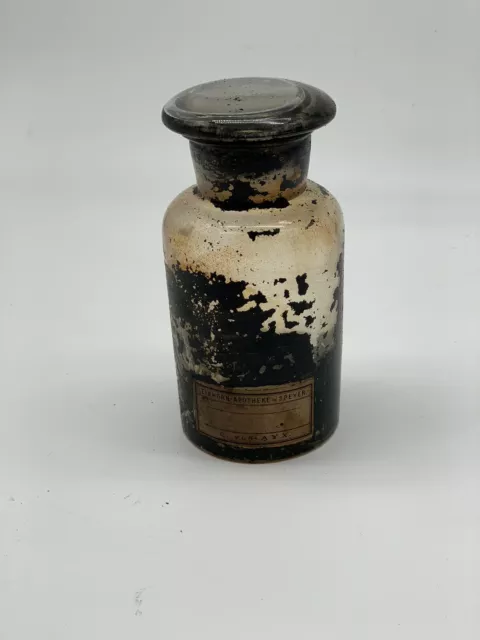 Alte Apothekerflasche,   Flasche mit Verschluss