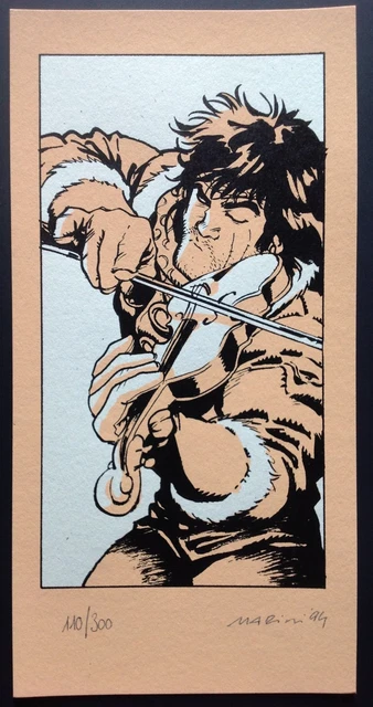 MARINI EX-LIBRIS GIPSY Gitan , Sérigraphie BD N°/Signé XL 300 Exemplaires NEUF EUR 20,00