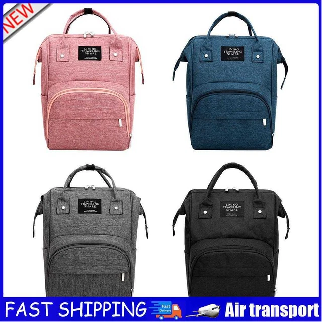 Pure Color Mommy Travel Backpacks Large Capacity Maternity Nappy Top-handle Bags