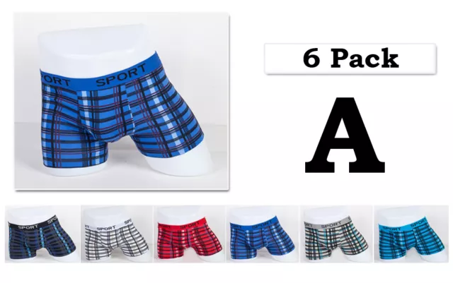 4 pack Mens Boxer Briefs Cotton Underwear Stretch Trunk Short Bulge Lot XS S M