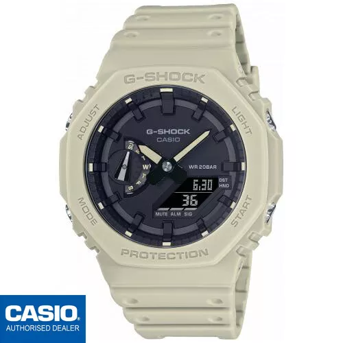 CASIO GA-2100-5AER⎪GA-2100-5A⎪ORIGINAL⎪G-SHOCK Classic⎪BEIGE⎪CARBON CORE GUARD