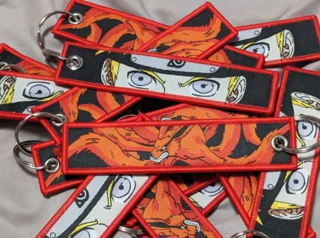 Naruto Shippuden Naruto and Kurama Jet Tag Anime Keychain