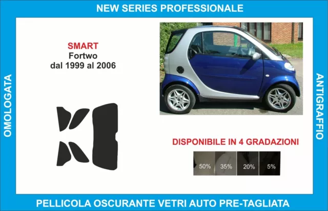 pellicole oscuranti vetri  smart fortwo dal 1999 al 2006 kit posteriore