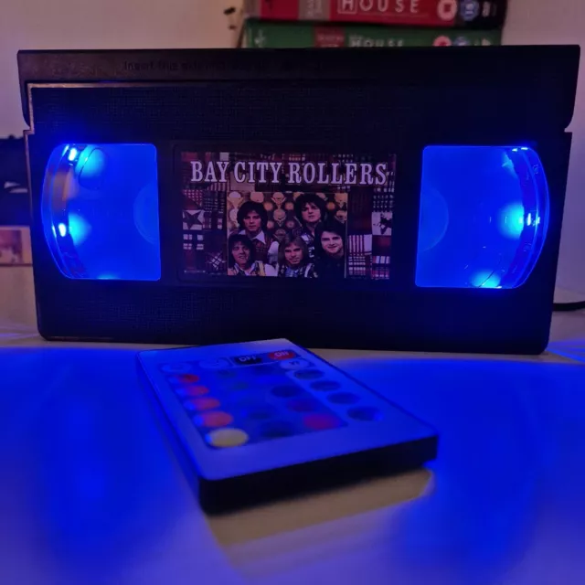 Bay City Rollers USB LED VHS Tape Lamp Birthday Gift Retro Music Album Light 3