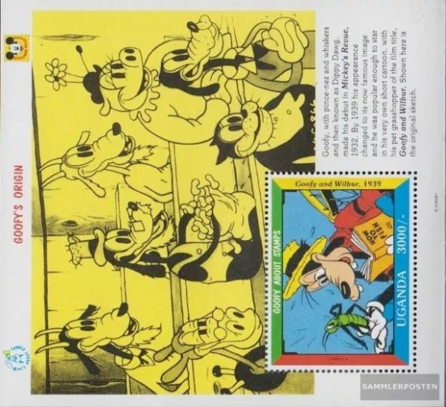 Uganda Block174 (kompl.Ausg.) postfrisch 1992 Walt-Disney-Figur Goofy