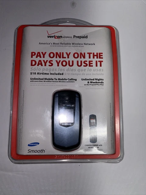 SAMSUNG SMOOTH VERIZON Flip Cell Phone SCH-U350 Prepaid BLUE NO