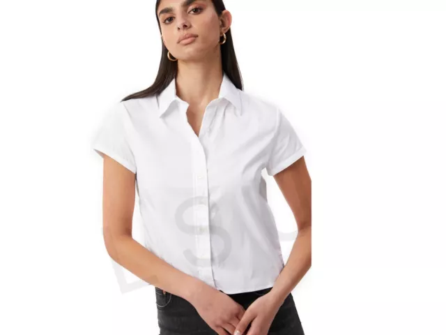 Girls White Short Sleeves Blouse Shirts School Uniform Girls White School Shirts