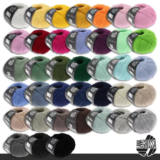 LANA GROSSA 5x 50G Cool Lana Merino Lana Hilo Hacer Ganchillo Tejer 38 Colores