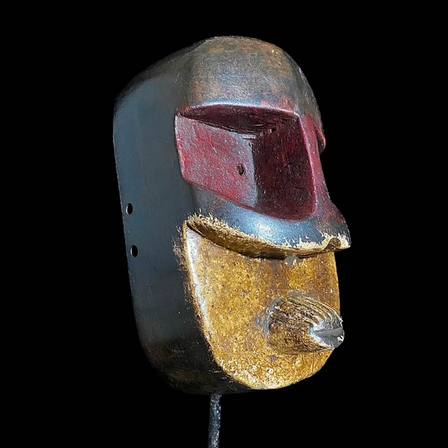Dan Kran African Mask Tribal Face Mask Wood Hand Carved Wall Hanging-8043