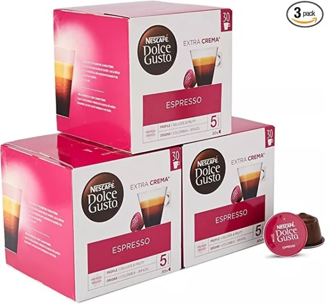 NESCAFÉ Dolce Gusto Espresso Intenso - x3 pack de 30 cápsulas Total: 90