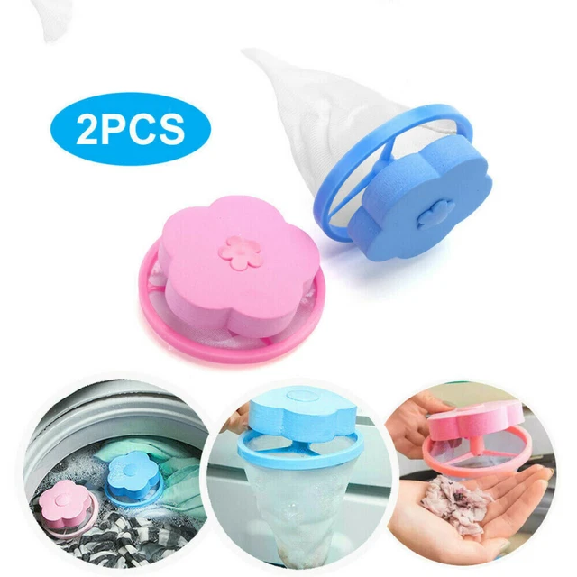 Laundry Lint Pet Hair Remover Floating Pet Fur Catcher for Washing Machine 2Pcs