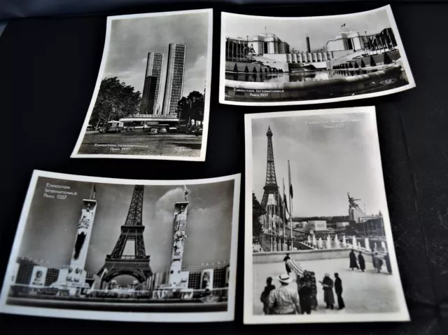 Série de 9 cartes postales de l'Exposition Internatinale de Paris 1937.