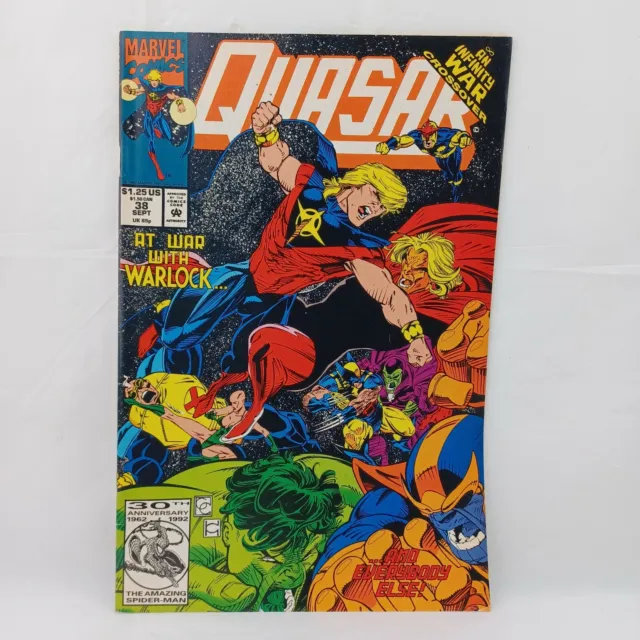 Marvel Comics Quasar: Who's War Is This Anyway Comic Book Vol 1 No. 38 Sept 1992