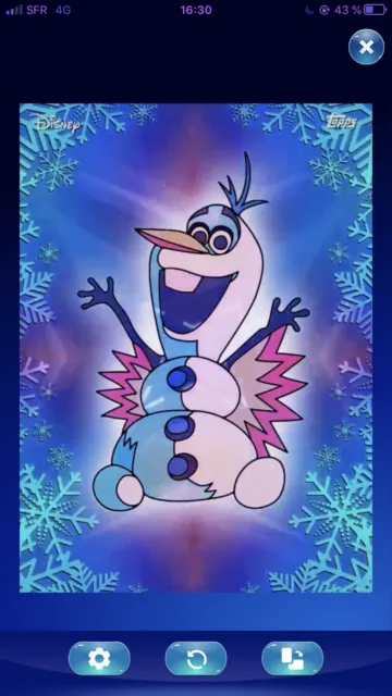 Disney Collect Topps Frozen Natural Sprit Elated Olaf Super Rare