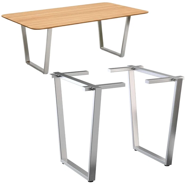 Pieds De Table Acier Noirs Style Industriel - Lot De 2, Hauteur 72cm