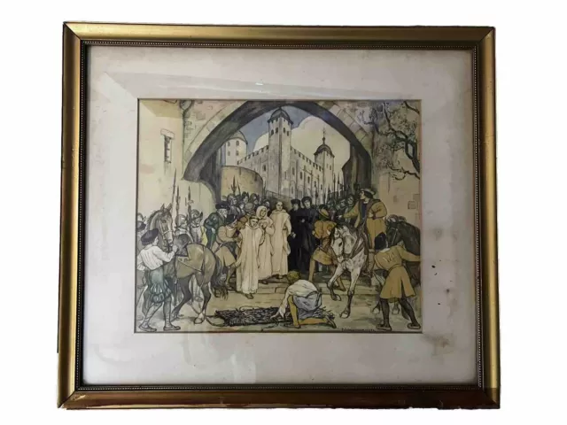 1935 “The Breaking of The Storm” Vintage Painting by Dom Pedro Subercaseaux
