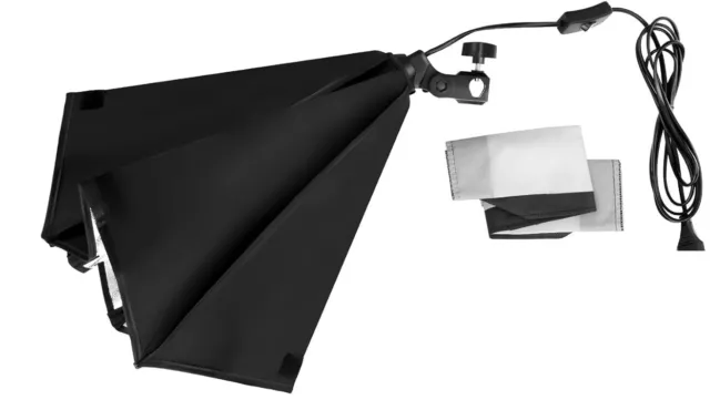 Studio Light Softbox For Digital / Analog Photography Takes E27 Bulb With Clamp