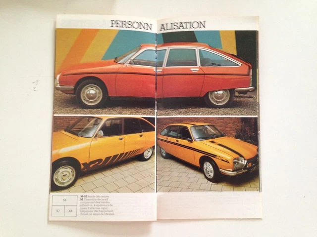 Catalogue Accessoires Citroën 2CV GS CX 1976 - Brochure Vintage, Occasion, Collection