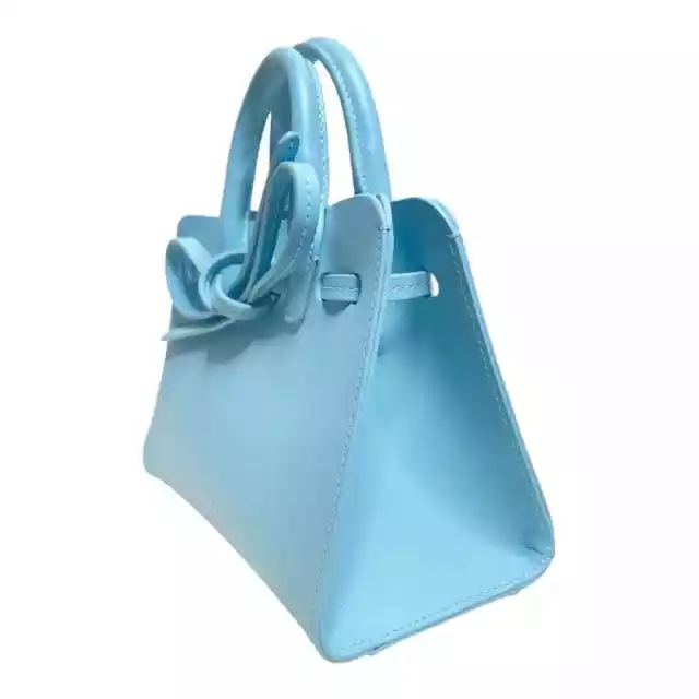 MANSUR GAVRIEL NWT Mini Mini Sun Bag Sky Blue Top Handle Shoulder Strap ...