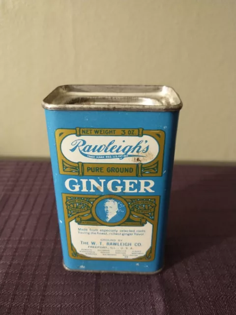 Vintage Rawleighs Pure Ground Ginger Spice Tin