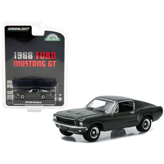 GREENLIGHT BULLITT FORD MUSTANG Gt 1968 Steve Mcqueen 1:64 Echelle