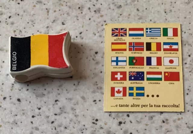Gommina Mulino Bianco: Bandiera Belgio (Nuova con foglietto - Ottime condizioni)