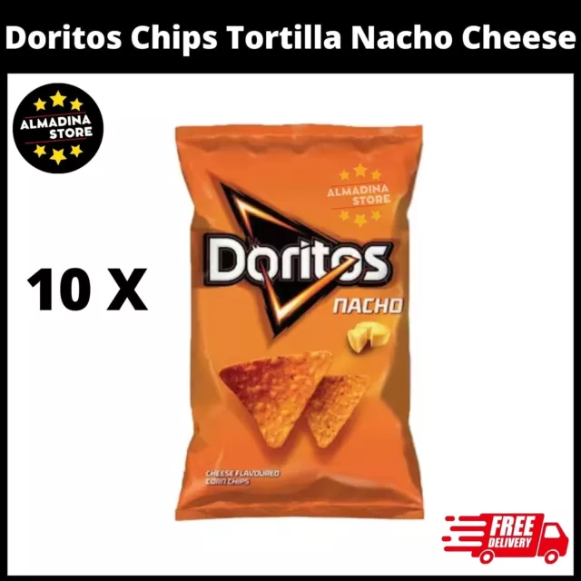 Doritos Chips Tortilla Nacho Cheese 14 g (10 Pcs)  دوريتوس بالجبنة حلال