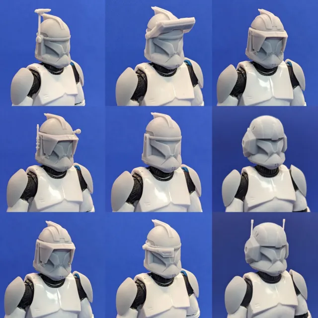 Star Wars Clone Trooper ATOC Phase 1 helmets Black Series custom 3d print kit