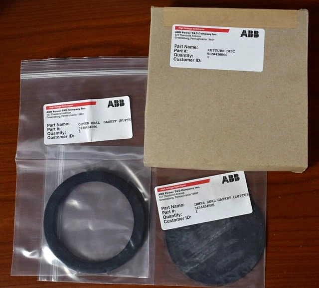 ABB Westinghouse 512A430H02 Rupture Disc with Inner & Outer Seal Gaskets