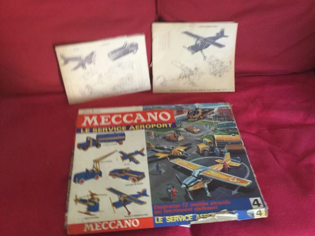 ANCIENNE BOÎTE MECCANO N°4 Le Service Aéroport ,+3 Notices EUR 25,00